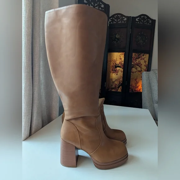 torrid Brown Platform Over-the-Knee Boots - Picture 2 of 7